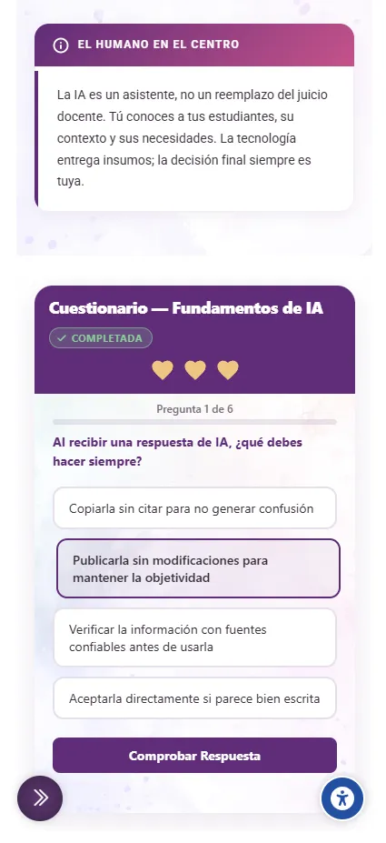 Plataforma e-Learning en iPhone